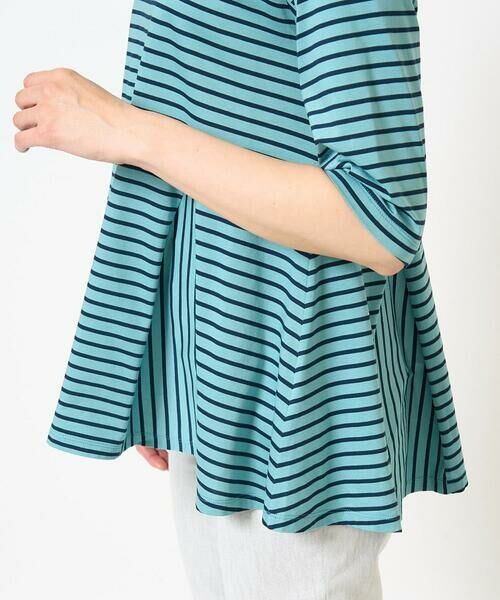 GEORGES RECH / ジョルジュ・レッシュ カットソー | [日本製]ボーダーペプラム5分袖カットソー | 詳細10