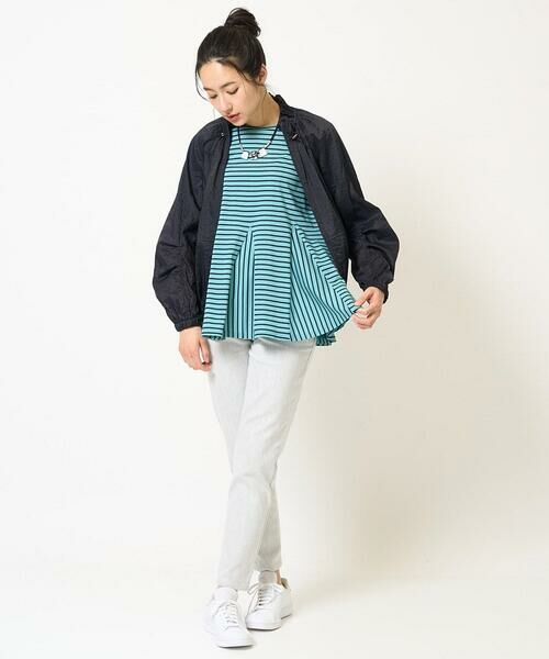 GEORGES RECH / ジョルジュ・レッシュ カットソー | [日本製]ボーダーペプラム5分袖カットソー | 詳細15