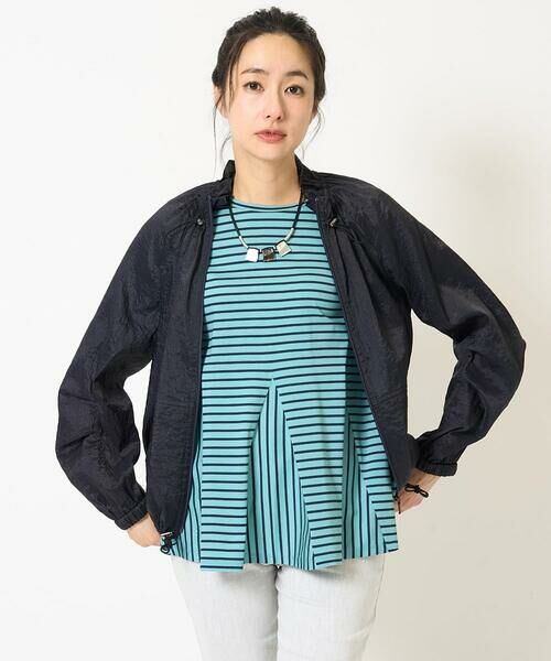 GEORGES RECH / ジョルジュ・レッシュ カットソー | [日本製]ボーダーペプラム5分袖カットソー | 詳細4