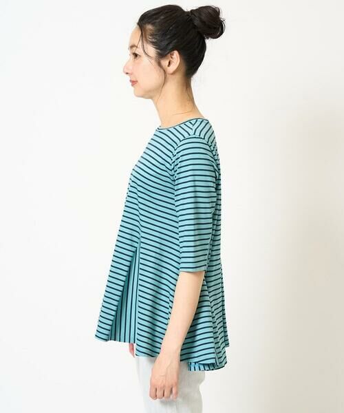 GEORGES RECH / ジョルジュ・レッシュ カットソー | [日本製]ボーダーペプラム5分袖カットソー | 詳細6