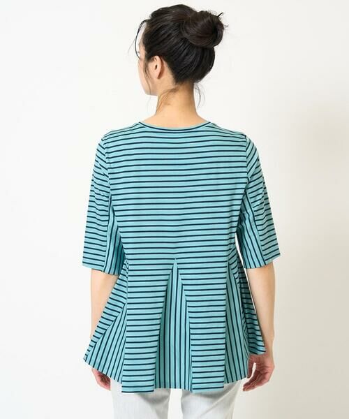 GEORGES RECH / ジョルジュ・レッシュ カットソー | [日本製]ボーダーペプラム5分袖カットソー | 詳細7