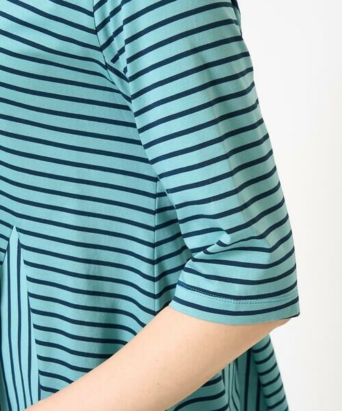 GEORGES RECH / ジョルジュ・レッシュ カットソー | [日本製]ボーダーペプラム5分袖カットソー | 詳細9