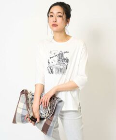 GEORGES RECH / ジョルジュ・レッシュ カットソー | [接触冷感]ドライコットンイラスト刺繍カットソー
