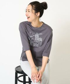 GEORGES RECH / ジョルジュ・レッシュ カットソー | [接触冷感]ドライコットンイラスト刺繍カットソー