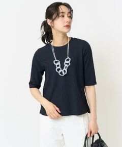 ES RECH / ジョルジュ・レッシュ シルケット天竺ラウンドヘムロゴカットソー シルケット天竺ラウンドヘムロゴカットソー(カットソー・Tシャツ
