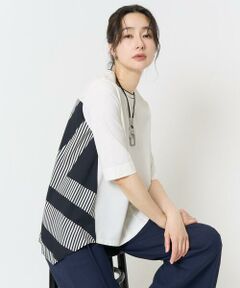 GEORGES RECH / ジョルジュ・レッシュ カットソー | バックシャン幾何プリントカットソー