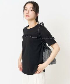 GEORGES RECH / ジョルジュ・レッシュ カットソー | ニットラメフリルカットソー