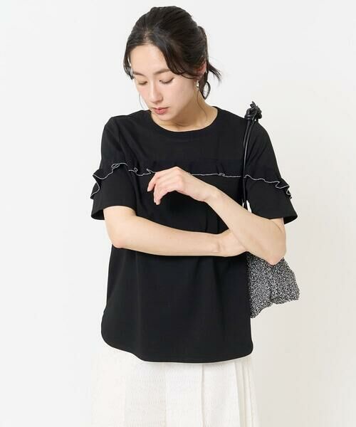 GEORGES RECH / ジョルジュ・レッシュ カットソー | ニットラメフリルカットソー | 詳細1