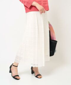 GEORGES RECH / ジョルジュ・レッシュ その他パンツ | 幾何ボーダーレースプリーツワイドパンツ