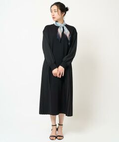 GEORGES RECH / ジョルジュ・レッシュ ロング・マキシ丈ワンピース | ブライトダンボールサイドプリーツワンピース