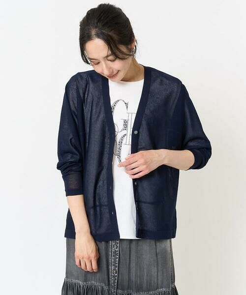 GEORGES RECH / ジョルジュ・レッシュ カーディガン・ボレロ | ドルマンスリーブシアーニットカーディガン | 詳細1