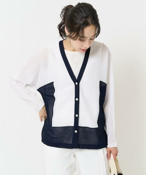 GEORGES RECH / ジョルジュ・レッシュ カーディガン・ボレロ | ドルマンスリーブシアーニットカーディガン | 詳細3