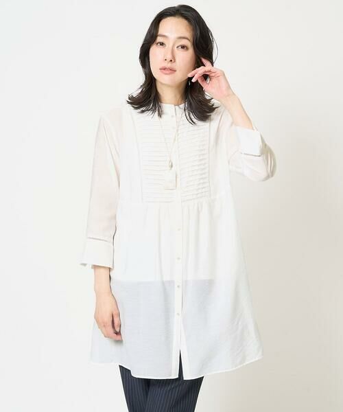 GEORGES RECH / ジョルジュ・レッシュ シャツ・ブラウス | [接触冷感]シアーローンレースブラウス | 詳細1