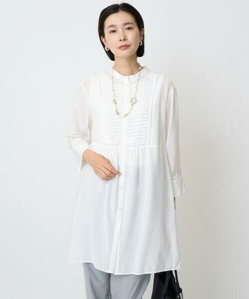 GEORGES RECH / ジョルジュ・レッシュ シャツ・ブラウス | [接触冷感]シアーローンレースブラウス | 詳細2