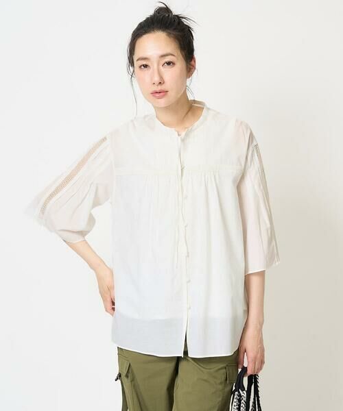 GEORGES RECH / ジョルジュ・レッシュ シャツ・ブラウス | 60ローンフレアスリーブレースブラウス | 詳細1