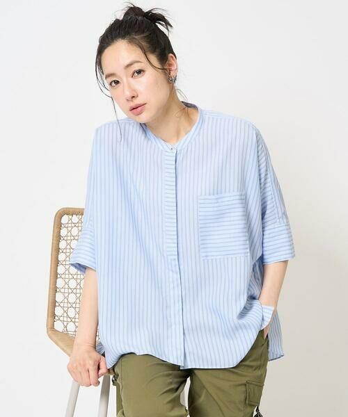 GEORGES RECH / ジョルジュ・レッシュ シャツ・ブラウス | [日本製]バンドカラードルマンスリーブブラウス | 詳細1