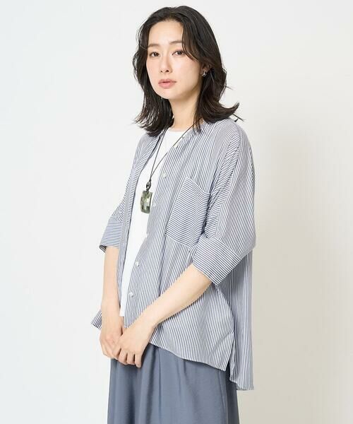 GEORGES RECH / ジョルジュ・レッシュ シャツ・ブラウス | [日本製]バンドカラードルマンスリーブブラウス | 詳細3