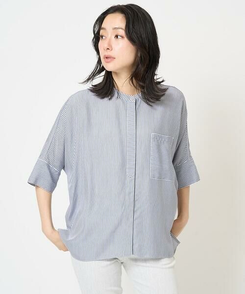 GEORGES RECH / ジョルジュ・レッシュ シャツ・ブラウス | [日本製]バンドカラードルマンスリーブブラウス | 詳細6