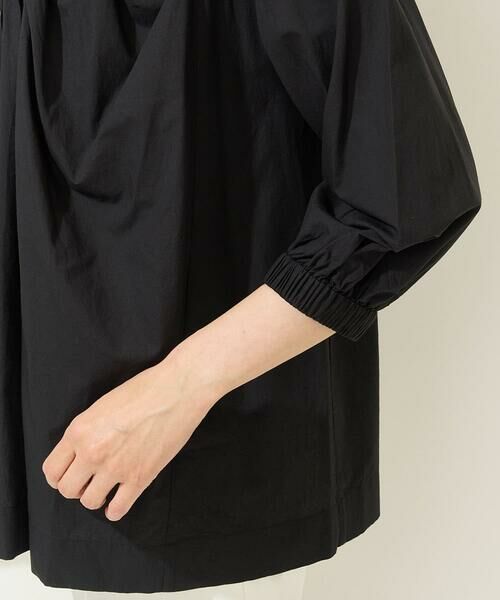 GEORGES RECH / ジョルジュ・レッシュ シャツ・ブラウス | バンドカラーハンドスモッキング7分袖ブラウス | 詳細9