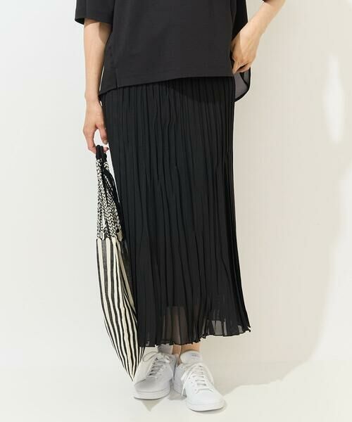 GEORGES RECH / ジョルジュ・レッシュ ロング・マキシ丈スカート | [日本製]シアーランダムプリーツスカート | 詳細1