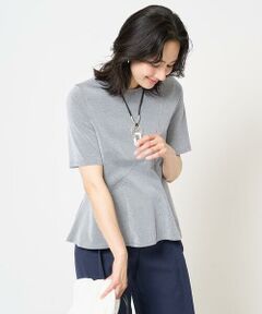 GEORGES RECH / ジョルジュ・レッシュ カットソー | ピケストライプジャージーフレアカットソー