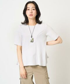 GEORGES RECH / ジョルジュ・レッシュ カットソー | ピケストライプジャージーフレアカットソー