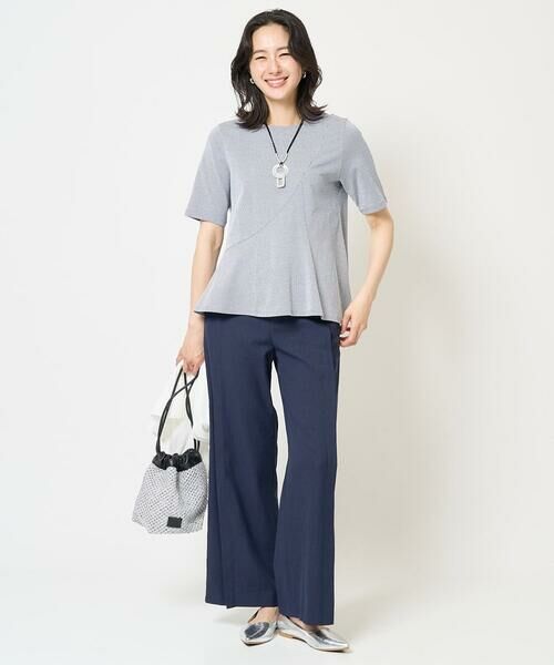 GEORGES RECH / ジョルジュ・レッシュ カットソー | ピケストライプジャージーフレアカットソー | 詳細12