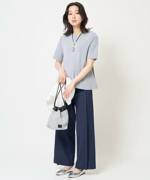 GEORGES RECH / ジョルジュ・レッシュ カットソー | ピケストライプジャージーフレアカットソー | 詳細13