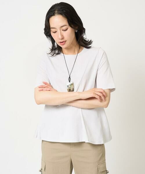 GEORGES RECH / ジョルジュ・レッシュ カットソー | ピケストライプジャージーフレアカットソー | 詳細3