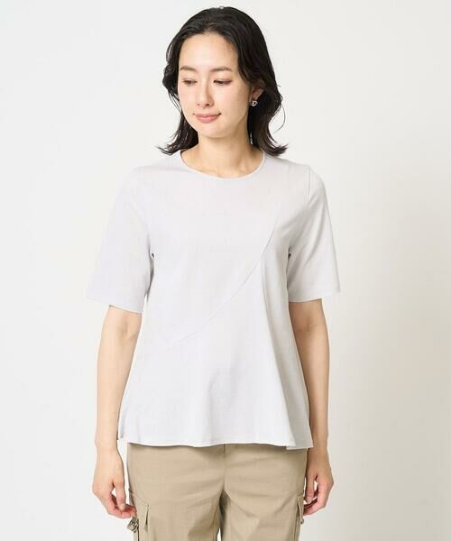 GEORGES RECH / ジョルジュ・レッシュ カットソー | ピケストライプジャージーフレアカットソー | 詳細4