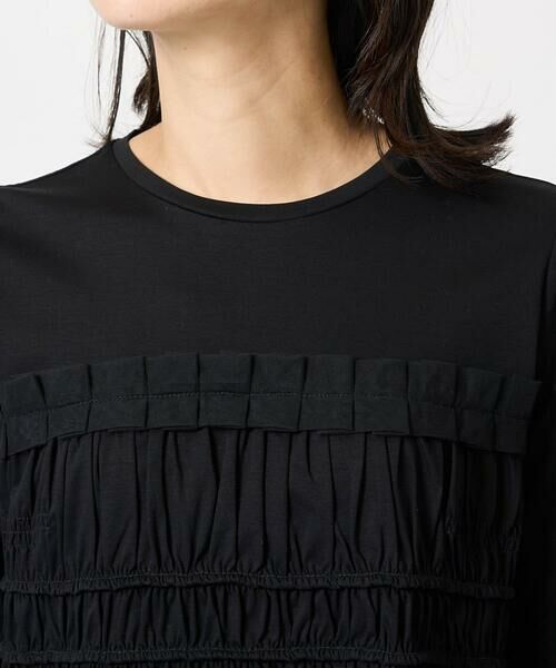 GEORGES RECH / ジョルジュ・レッシュ カットソー | [接触冷感]チュールビスチェ風5分袖カットソー | 詳細9