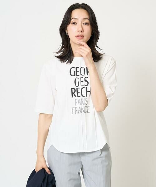 GEORGES RECH / ジョルジュ・レッシュ カットソー | ピンタックロゴカットソー | 詳細2