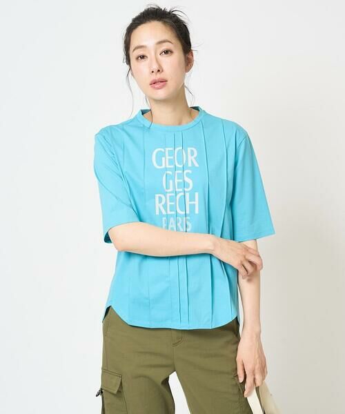 GEORGES RECH / ジョルジュ・レッシュ カットソー | ピンタックロゴカットソー | 詳細3