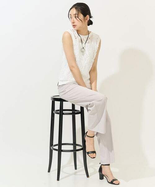 GEORGES RECH / ジョルジュ・レッシュ カットソー | [2点セット]チュールテープ刺繍タンク付きノースリーブプルオーバー | 詳細19