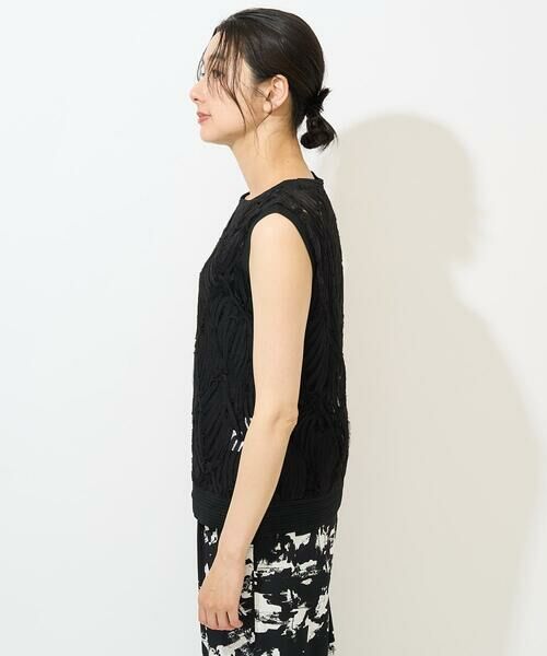 GEORGES RECH / ジョルジュ・レッシュ カットソー | [2点セット]チュールテープ刺繍タンク付きノースリーブプルオーバー | 詳細6