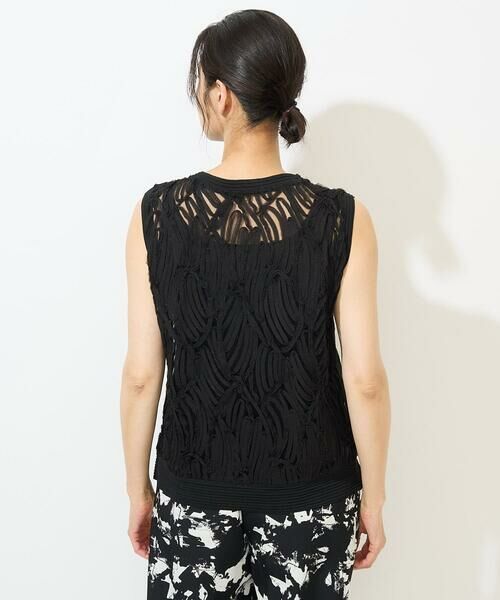 GEORGES RECH / ジョルジュ・レッシュ カットソー | [2点セット]チュールテープ刺繍タンク付きノースリーブプルオーバー | 詳細7