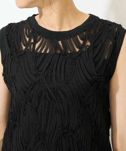 GEORGES RECH / ジョルジュ・レッシュ カットソー | [2点セット]チュールテープ刺繍タンク付きノースリーブプルオーバー | 詳細8