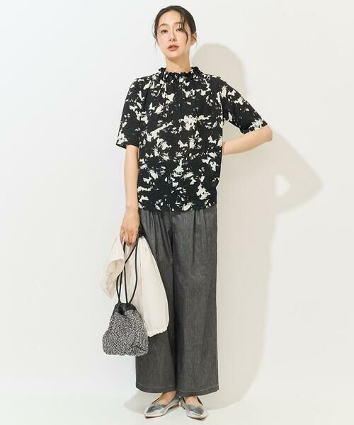 GEORGES RECH / ジョルジュ・レッシュ カットソー | [日本製]ギャザーハイネック5分袖カットソー | 詳細10