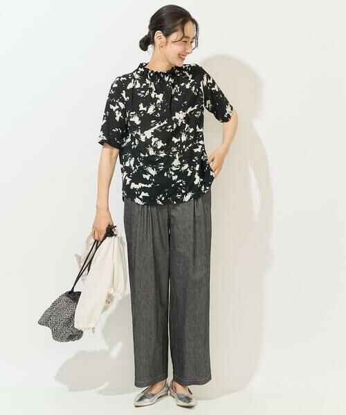 GEORGES RECH / ジョルジュ・レッシュ カットソー | [日本製]ギャザーハイネック5分袖カットソー | 詳細11