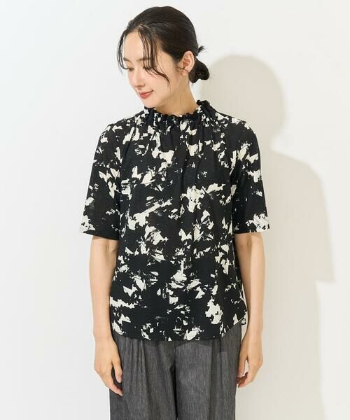 GEORGES RECH / ジョルジュ・レッシュ カットソー | [日本製]ギャザーハイネック5分袖カットソー | 詳細3