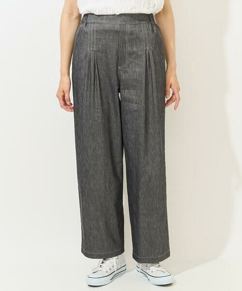 GEORGES RECH / ジョルジュ・レッシュ その他パンツ | [日本製]デニムライクリネンワイドパンツ | 詳細1