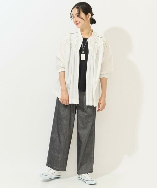 GEORGES RECH / ジョルジュ・レッシュ その他パンツ | [日本製]デニムライクリネンワイドパンツ | 詳細9