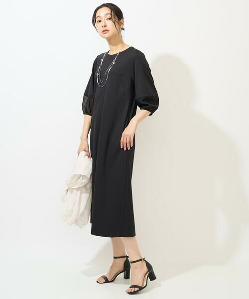 GEORGES RECH / ジョルジュ・レッシュ ロング・マキシ丈ワンピース | [日本製/接触冷感]ストレッチランタンスリーブナローワンピース | 詳細14