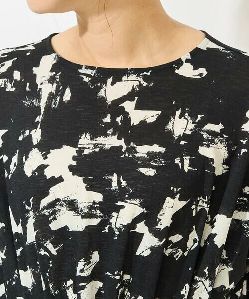 GEORGES RECH / ジョルジュ・レッシュ ロング・マキシ丈ワンピース | [日本製]ブラッシュパターンフレンチスリーブワンピース | 詳細1