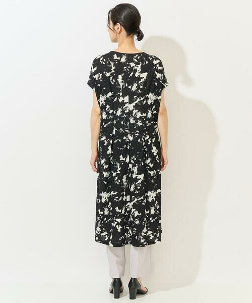 GEORGES RECH / ジョルジュ・レッシュ ロング・マキシ丈ワンピース | [日本製]ブラッシュパターンフレンチスリーブワンピース | 詳細10