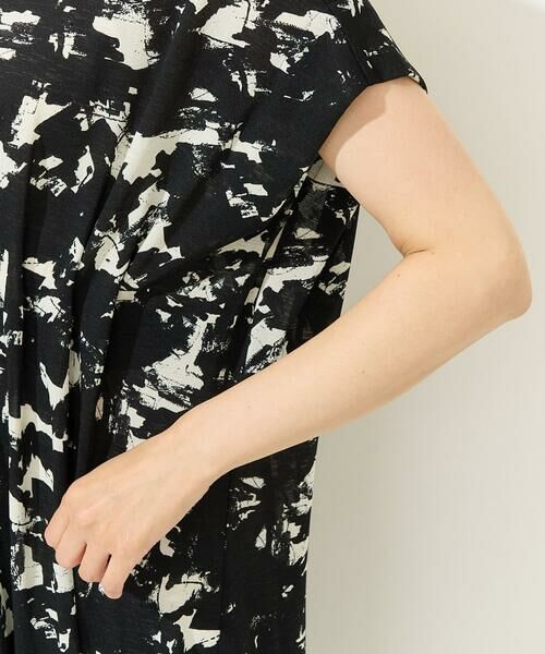 GEORGES RECH / ジョルジュ・レッシュ ロング・マキシ丈ワンピース | [日本製]ブラッシュパターンフレンチスリーブワンピース | 詳細2