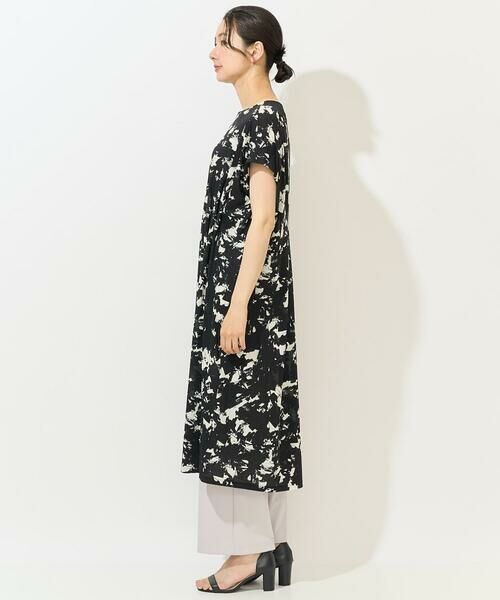 GEORGES RECH / ジョルジュ・レッシュ ロング・マキシ丈ワンピース | [日本製]ブラッシュパターンフレンチスリーブワンピース | 詳細9