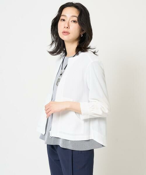 GEORGES RECH / ジョルジュ・レッシュ その他アウター | ジャージーノーカラーショートブルゾン | 詳細3