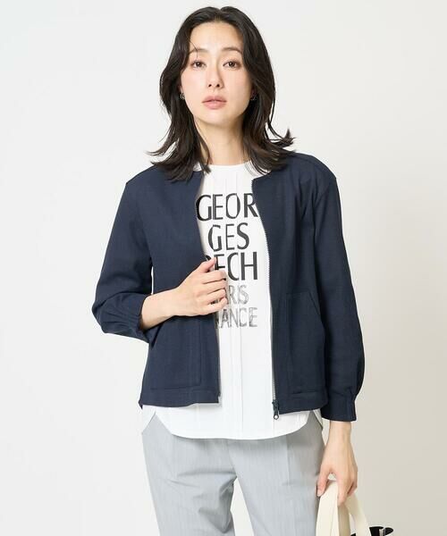 GEORGES RECH / ジョルジュ・レッシュ その他アウター | ジャージーノーカラーショートブルゾン | 詳細4