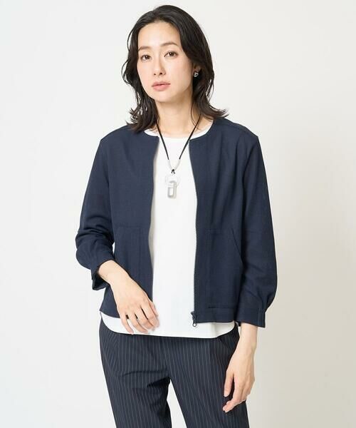 GEORGES RECH / ジョルジュ・レッシュ その他アウター | ジャージーノーカラーショートブルゾン | 詳細5